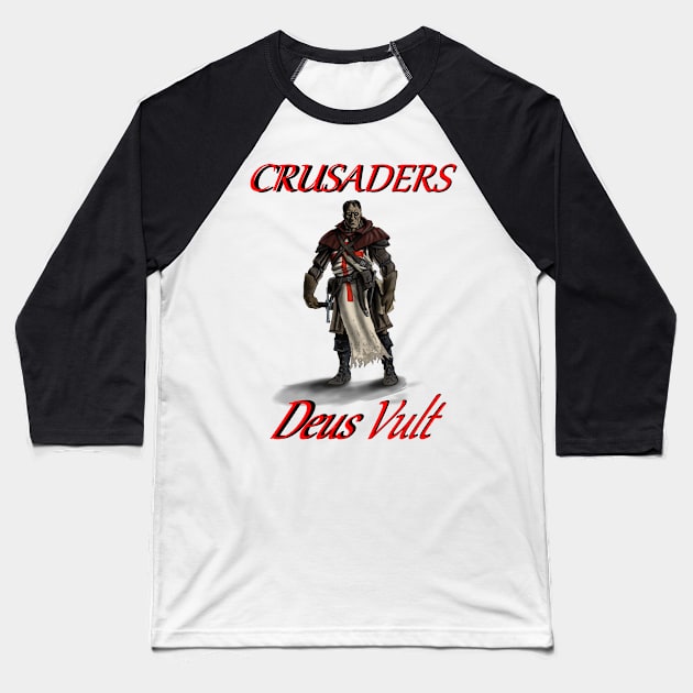 Deus Vult Baseball T-Shirt by heinavaara